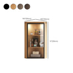 Nook Detached Accent Cabinet with Damp-proof and Scratch-immune Features, Glazed Door, Grip Bars, and Midnight Black/Chalk/Sepia Top
