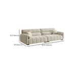 Modish Solid Color Scratch-immune Standard Sofa in Beige with Pillow Top Arm and 2 Pillows, Available in 5 Person/4-seater/3-seater