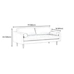 Craftsman Faux Leather Square Tufted Sofa for Living Room 65H
