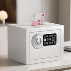 Steel Security Safe with Battery, Lockable and Keys Included