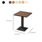 Veneer Dining Table with Pedestal Base, Rainproof Durability, Square Top for 2-seater
