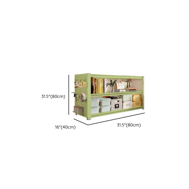 Light Green Modern Steel Tower Shelf with Alterable Shelf and Unfixed Installation