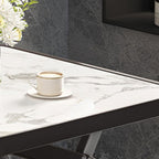 Laminate Dining Table with Crossed Legs, No Extra Durability, Foldable Square Top for 2-seater/4-seater