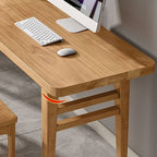 Modern Rectangular Pine Wood Unfinished Color Writing Table