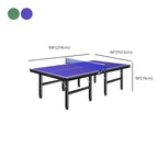 Indoor Ping Pong Table with Dark Blue/Olive Green Synthetic Laminate Top and Included Table Tennis Paddle