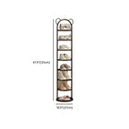 Art Deco Glam Steel Oval Shoe Rack with 8/7/6 Shelves for 11-20/1-10 Pairs in Drawing Room