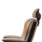 Simple Office Chairs in Midnight Black/Cream/Rose with Armrest, Metal Frame, Ergonomic Design, Adjustable Back Angle, and Headrest