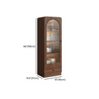 Rectangular Accent Cabinet with Closet, Glazed Door, Cabinet Knobs, Chalk/Sepia Top, Soft Close Drawer, and Stain Resistant Finish