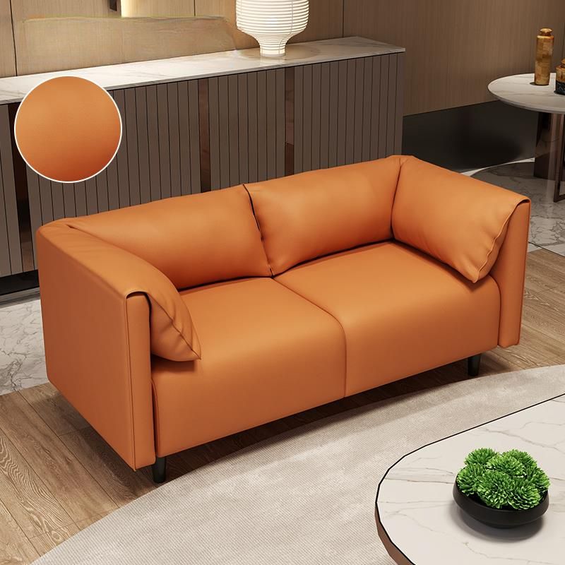 Modish Solid Color Scratch-durable/Water Resistant Loveseat in Gray/Emerald Green/Off-White, 2-seater