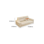 Modish Solid Color Stain Resistant Standard Sofa/Loveseat in Beige, Seats 7/6-Seater/5 Person with 3 Pillows/1 Pillow
