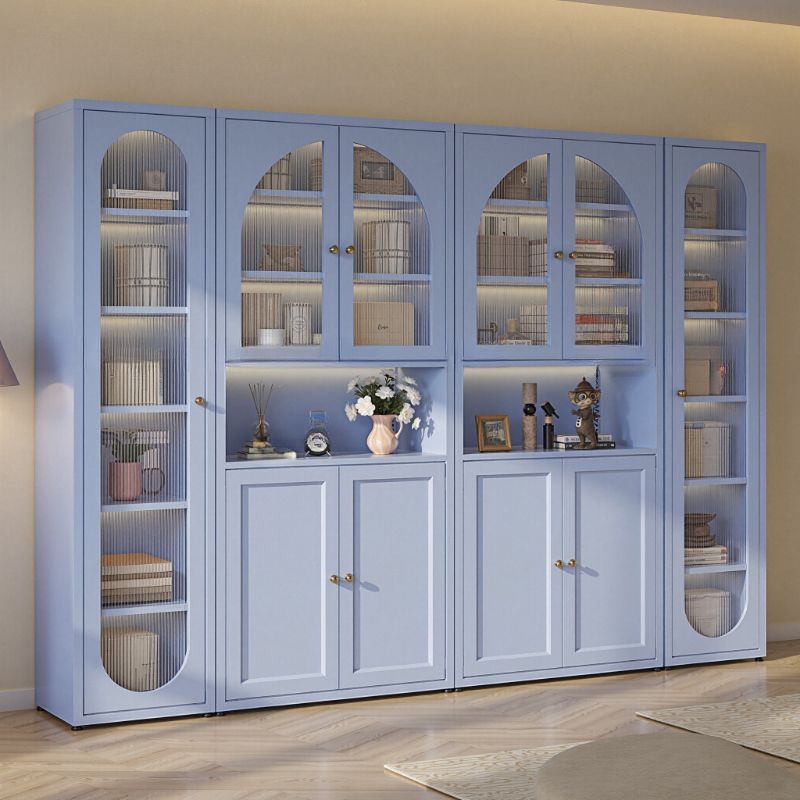 Steel Vertical Organizer Shelf with 2 Cabinets/1 Cabinet, 6-Shelf, and Closed Back