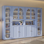 Steel Vertical Organizer Shelf with 2 Cabinets/1 Cabinet, 6-Shelf, and Closed Back