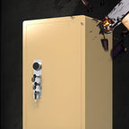 Steel Security Safe with Lockable Mechanism, Keys, and Shelves