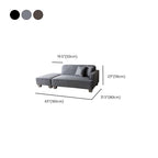 Modern Simple Style Solid Color Right-Arm Chaise Chair for Bedroom with 2 Pillows