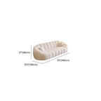 Modish Solid Color Scratch-durable Standard Sofa/Single Sofa/Loveseat in Chalk, 4-seater/5 Person/Seats 3 with 2 Pillows