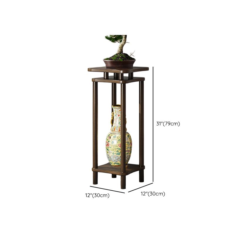 1 Piece Set 2 Tiers/3 Tiers Wooden Square Plant Stand Side Table with 2 Shelves/3 Shelves and Legs