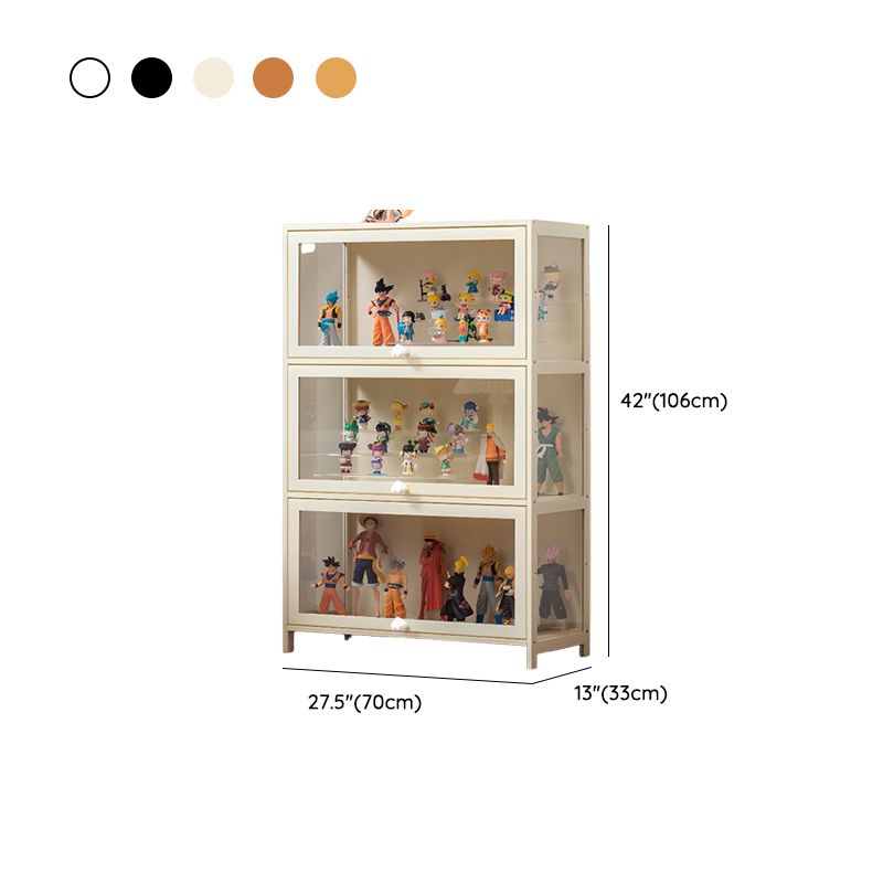 Bambusa Flooring Curio Cabinet with Stockroom, 4 Cabinets/3 Cabinets/2 Cabinets, 4 Shelves/3 Shelves/2 Shelves, 4 Doors/3 Doors/2 Doors
