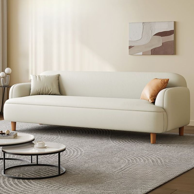 Off-White Standard Sofa/Loveseat with Armrest for Drawing Room