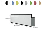 Endurance Manufactured Wood Top Rectangle Reception Desk with Unfinished Back, 2 Drawers/1 Drawer, Hutch, Keyboard Tray and Cable Management