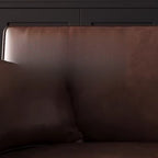 Drawing Room Standard Sofa in Pu Leather with Black/Olive Green/Mocha Upholstery and Armrest