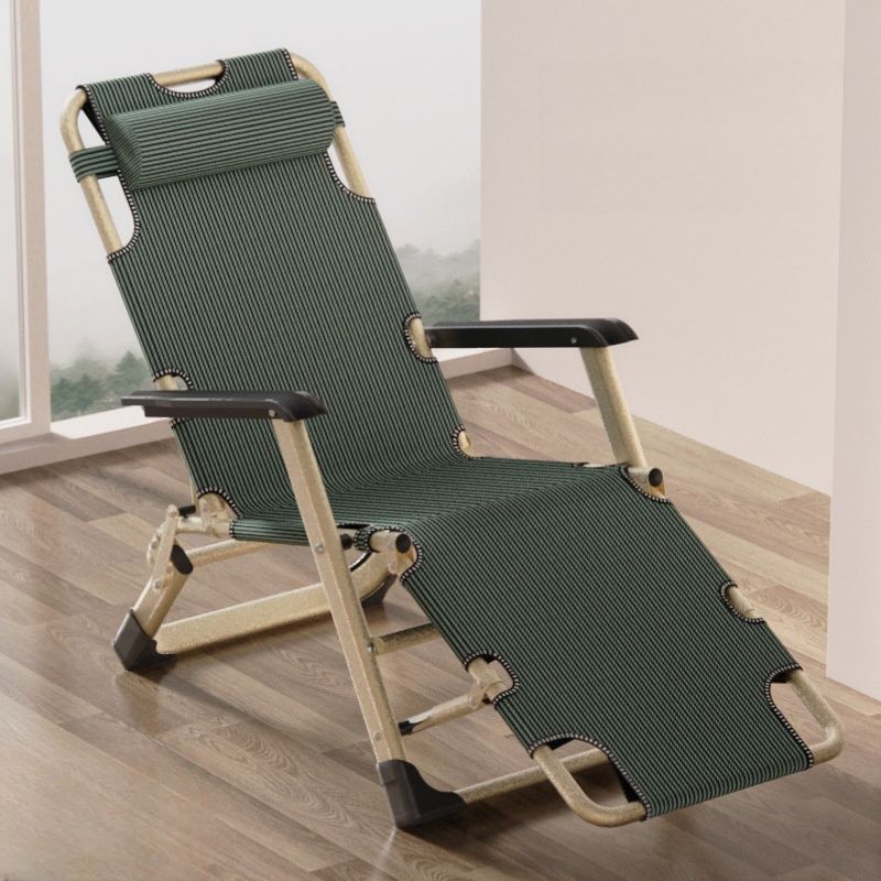 Contemporary Solid Color Arm Recliner in Black/Dove Grey/Blue with Alloy Frame, Non Rocking Base, Locking Back Angle, and Independent Back Movement