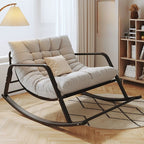 Stylish Upholstered Rocking Chair with Removable Cushions fits Women's Range-even Less