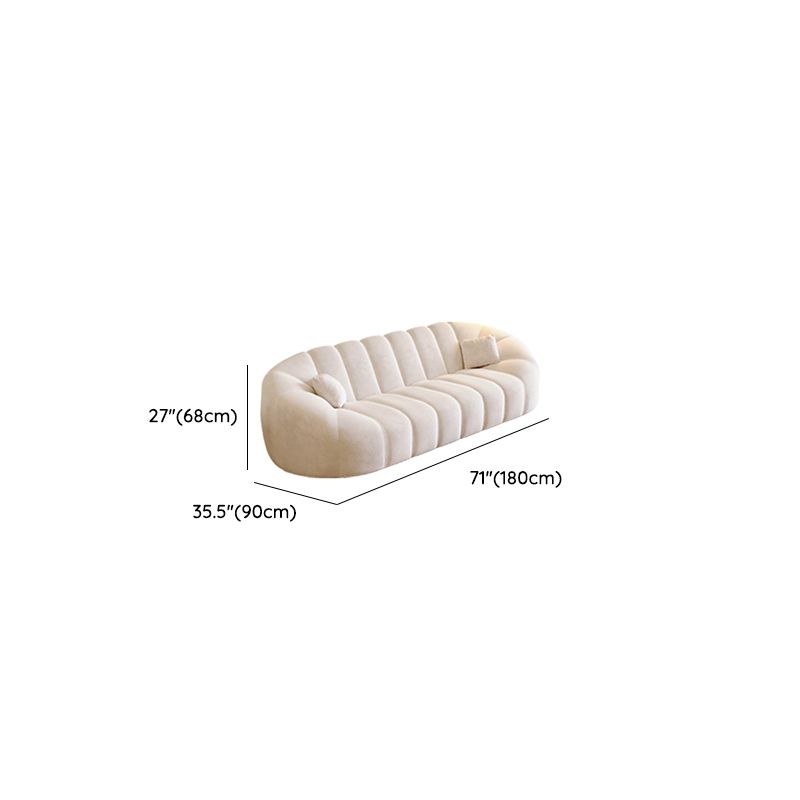 Modish Solid Color Scratch-durable Standard Sofa/Single Sofa/Loveseat in Chalk, 4-seater/5 Person/Seats 3 with 2 Pillows