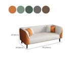 Contemporary Faux Leather Tuxedo Sofa with Water Resistant Design and Foam Seat Cushions