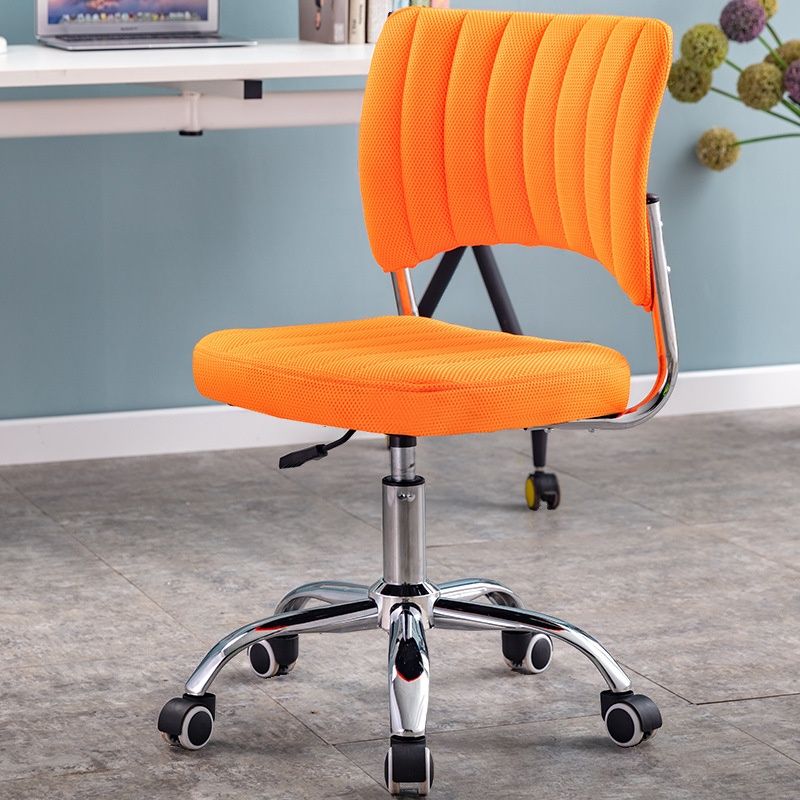 Minimalist Work Stool Moves Up and Down with Mid-Back, Swivel Rollers, and Moveable Design