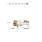 Trendy Solid Color Scratch-immune Convertible Sofa in Grey/Cerulean/Light Green with Arm, Seats 3/4-seater/2 People, and 2 Pillows