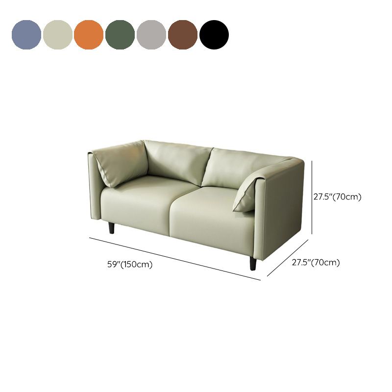 Drawing Room Loveseat with Light Gray/Olive Green/Amber Color Upholstery and Armrest