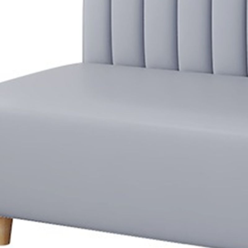 Modern Simple Style Single Sided Booth in Light Gray/Pink/Light Green with Armrest and PU Back