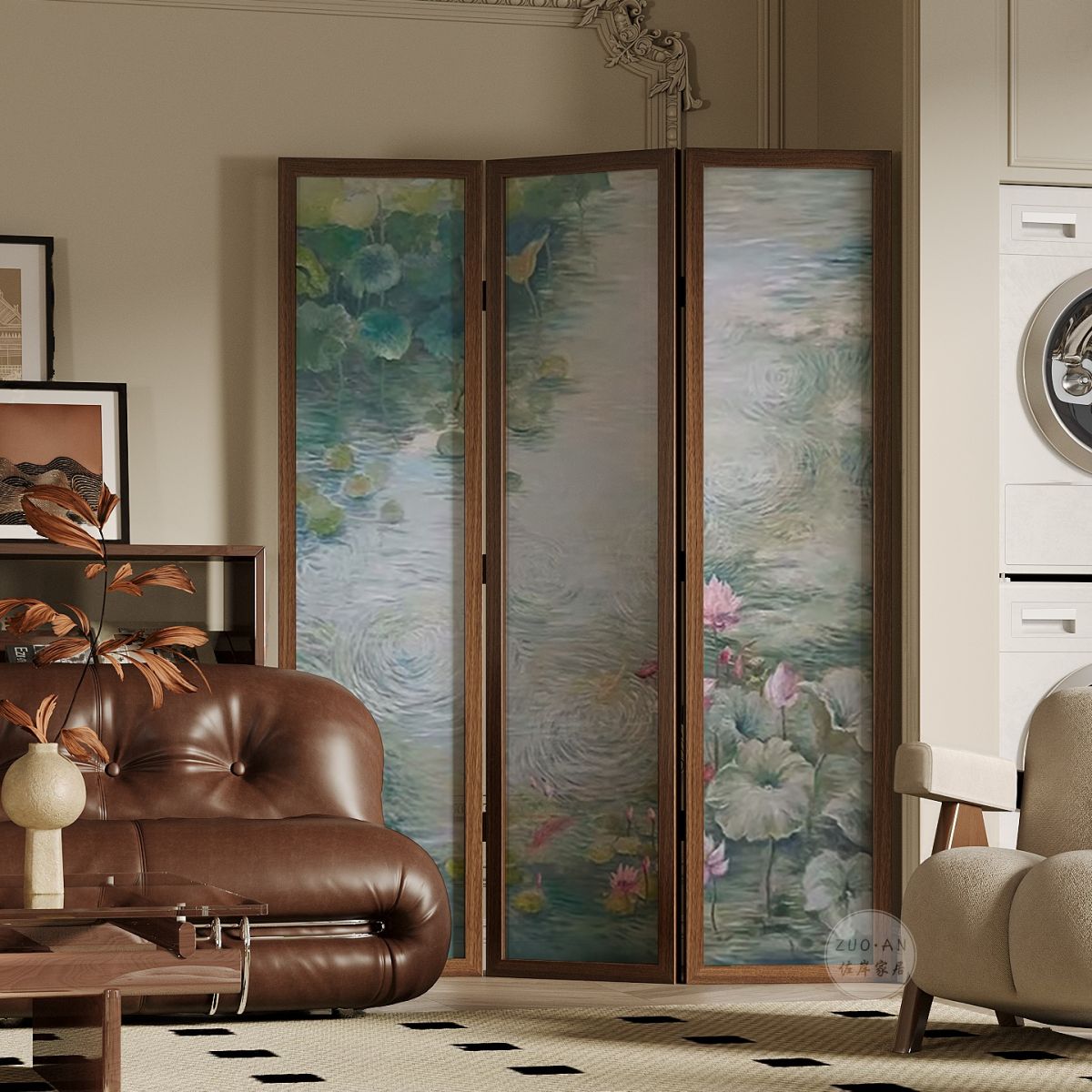 Green Room Screen for Indoor Use with Opaque Light Filtration, Collapsible Design, 2/3 Panels, Gauze Material, and Freestanding Feature
