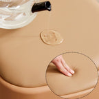 Modish Solid Color Accent Stool in Dove Grey/Light Green/Sepia with Legs and Upholstered Seat