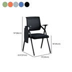 Contemporary Training Chair/Side Chair with Ventilated Back and Arms, Compact Foldable Metal Frame for Tile Flooring
