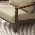 Modern Simple Style Single Sided Booth in Light Gray/Jade Green/Cocoa with Armrest and Foam Upholstery