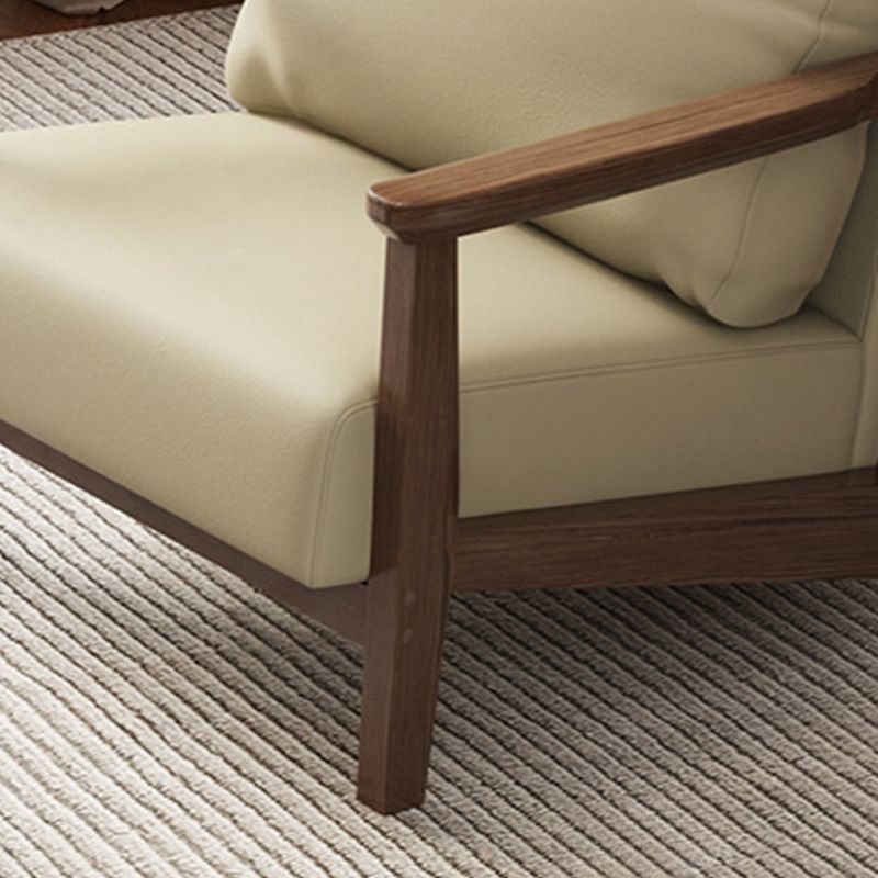 Modern Simple Style Single Sided Booth in Light Gray/Jade Green/Cocoa with Armrest and Foam Upholstery