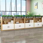 Trendy Laminate Base Cabinet with Stockroom Storage, Shelves, Locker, Hinges Door in 1-Wide Compartments