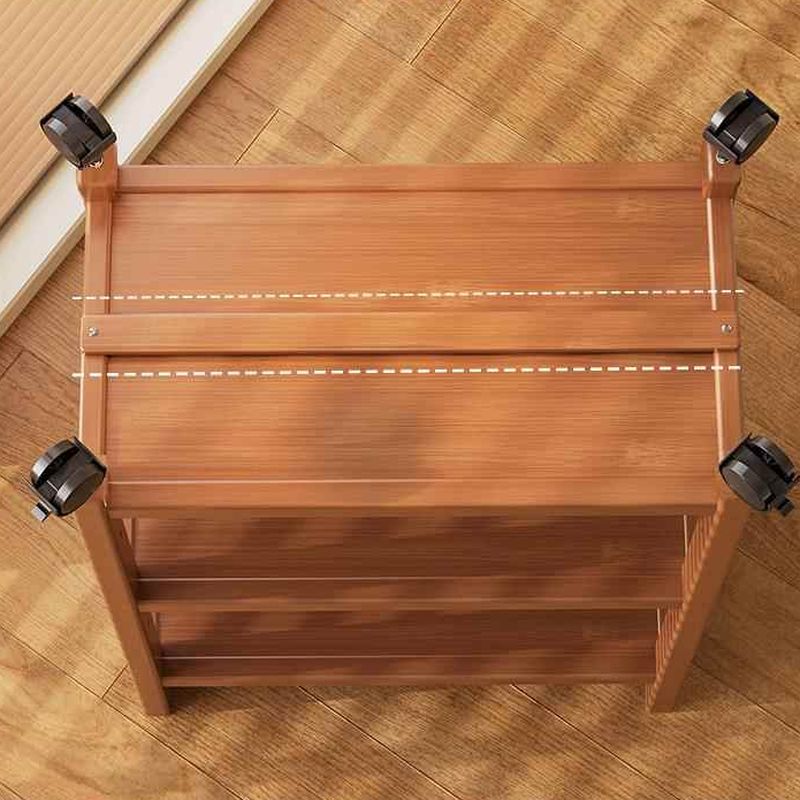 Tan Modern Tower Shelf with Compartment Drawers