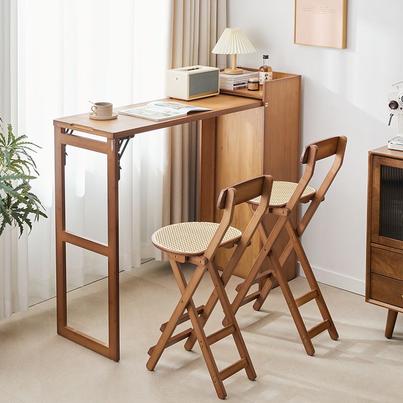Tropical Cocoa/Natural Color Willow Space-saving Bistro Stool