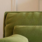 Modish Solid Color Stain Resistant Standard Sofa in Emerald Green, 4-seater/3-seater/for 2 with 2 Pillows