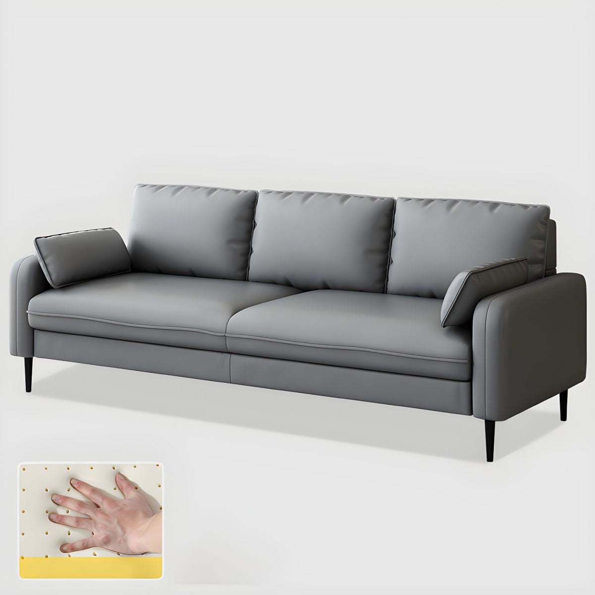 Modern Pillow Back Sofa with Storage Not Included for 35-40 Women