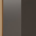 Modern Rectangular Height-Adjustable Laminate Desk in Midnight Black/Chalk/Light Brown with Cable Management and Hand-Operated Office Computer Desk