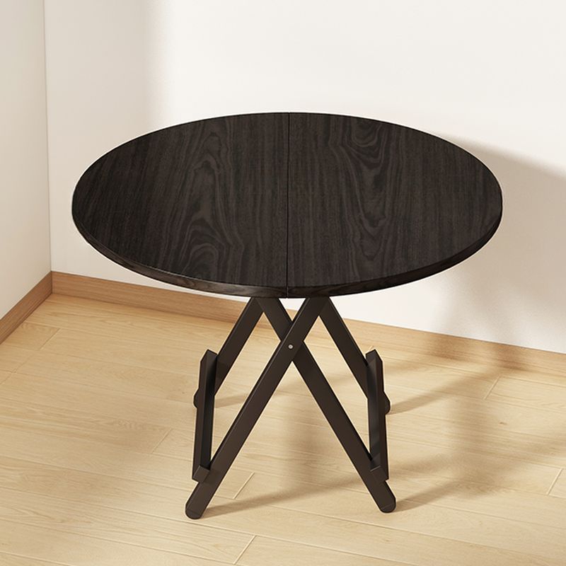 Laminate Dining Table with Crossed Legs, Scratch-repellent, Foldable, 2-seater