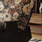Modish Upholstered Rocking Couch Chair with Scratch-tolerant Padded Recessed Arm