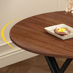Laminate Dining Table with Crossed Legs, Foldable Square Design for 2-Seater, Anti-Fouling