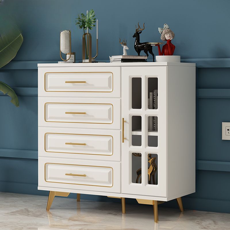 Casual Composite Wood Combo Dresser with 4/5/3 Drawers, Hutch, 2 Interior Shelves, Horizontal
