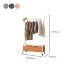 Modern Simple Style Hall Rack with Receptacle Storage, 1 Shelf, Iron Frame, and Alloy Hook