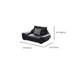 Contemporary Modern Solid Color Scratch-durable/Water Resistant Standard/Single Sofa in Midnight Black, Seats 3/5/4 with 2/1 Pillows