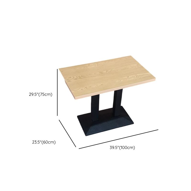 Veneer Dining Table with Pedestal Base, Rainproof Durability, Square Top for 2-seater